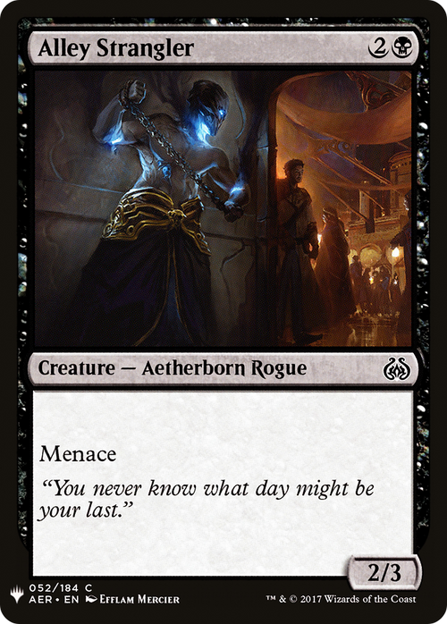 Alley Strangler (LIST-AER-52) - The List