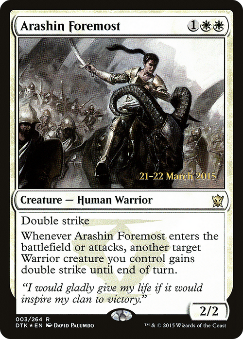 Arashin Foremost (PRE-03S) - Dragons of Tarkir Promos Foil