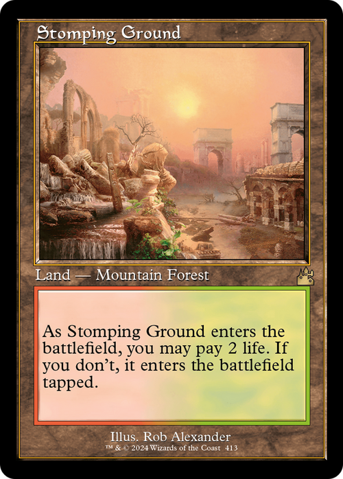 Stomping Ground (Retro Frame) (RVR-413) - Ravnica Remastered Foil