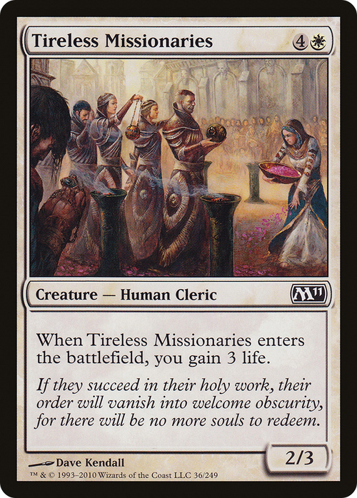 Tireless Missionaries (M11-036) - Magic 2011 Foil