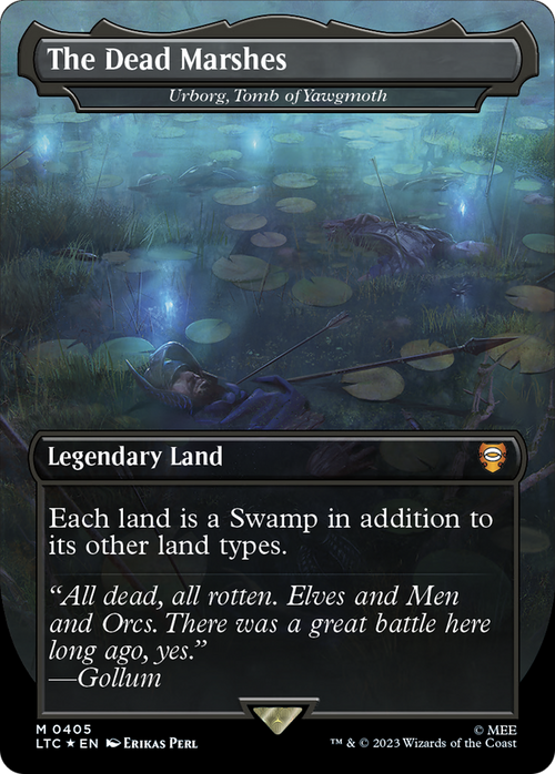 The Dead Marshes - Urborg, Tomb of Yawgmoth (Surge Foil) (LTC-405) - Tales of Middle-earth Commander / The Dead Marshes (Borderless) Foil