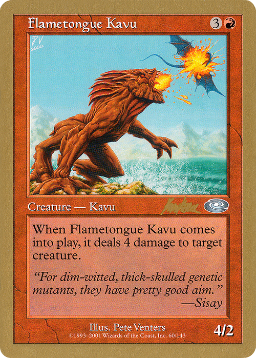 Flametongue Kavu - 2002 Brian Kibler (PLS) (WCD-) - World Championship Decks 2002