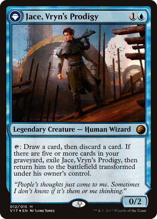 Jace, Vryn's Prodigy (V17-012) - From the Vault: Transform: (originpwdfc) Foil