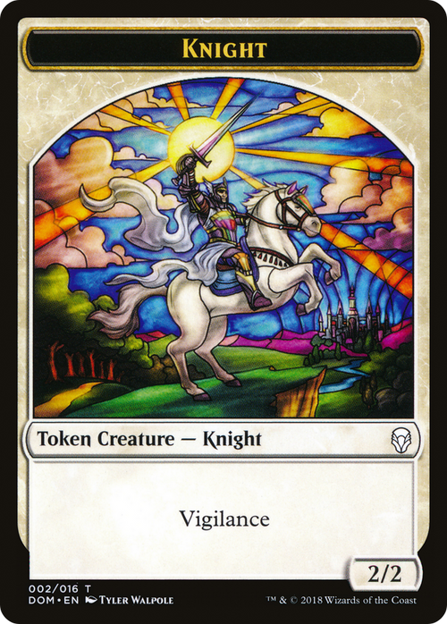 Knight Token (002) (DOM-002) - Dominaria Tokens