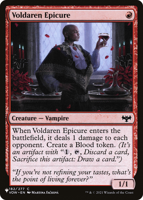 Voldaren Epicure (LIST-VOW-182) - The List