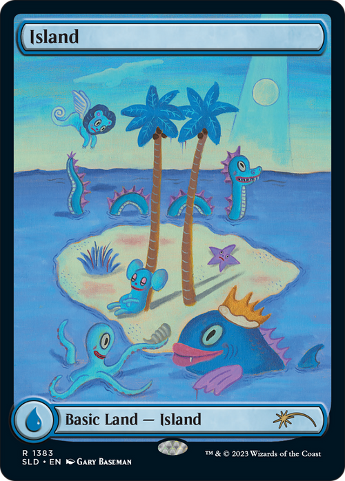 Island (1383) (SLD-1383) - Secret Lair Drop: (Full Art) Foil