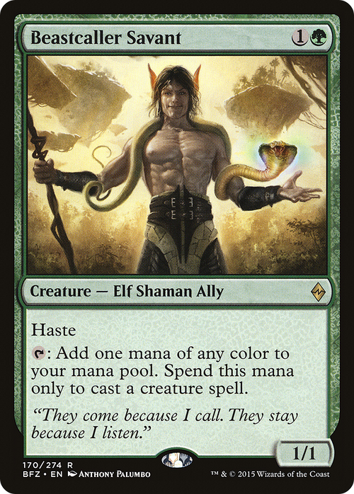 Beastcaller Savant (BFZ-170) - Battle for Zendikar Foil