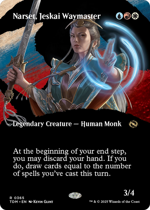 Narset, Jeskai Waymaster (Borderless) (TDM-365) - Tarkir: Dragonstorm: (Showcase)
