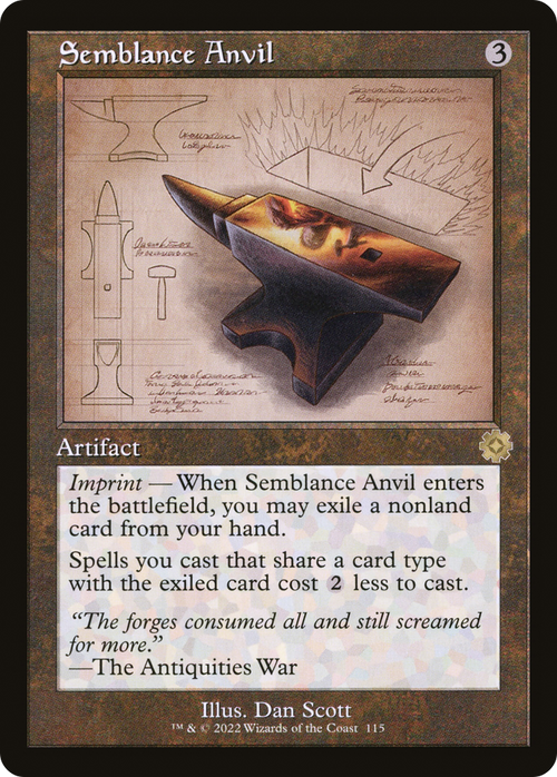 Semblance Anvil (Schematic) (BRR-115) - The Brothers' War Retro Artifacts