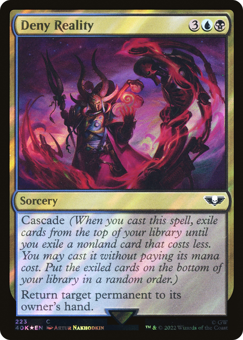 Deny Reality (Surge Foil) (40K-223) - Warhammer 40,000 Commander Foil