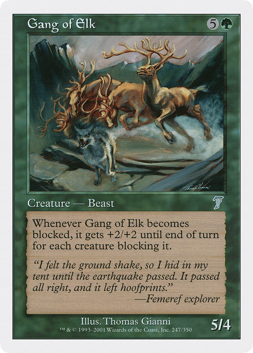 Gang of Elk (7ED-247) - 7th Edition Foil