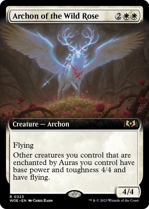 Archon of the Wild Rose (Extended Art) (WOE-323) - Wilds of Eldraine: (Extended Art) Foil