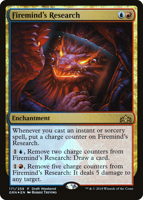 Firemind's Research (Draft Weekend) (LARP-171) - Guilds of Ravnica Promos Foil