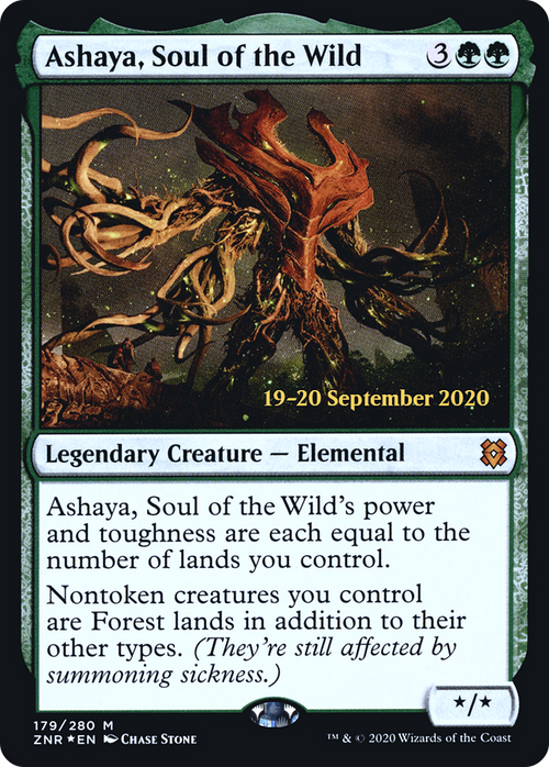 Ashaya, Soul of the Wild (PRE-179S) - Zendikar Rising Promos Foil