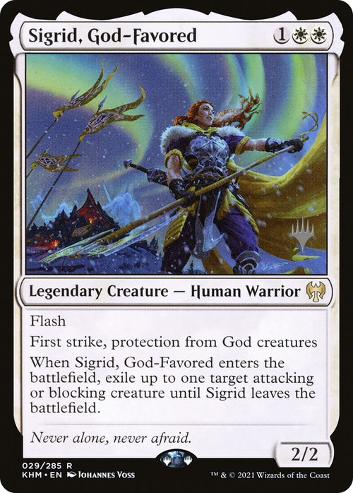 Sigrid, God-Favored (PPKHM-29P) - Kaldheim Promos