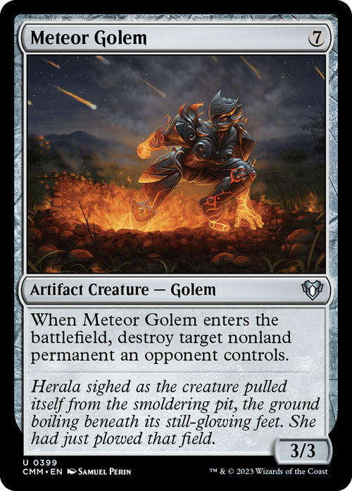 Meteor Golem (CMM-399) - Commander Masters Foil