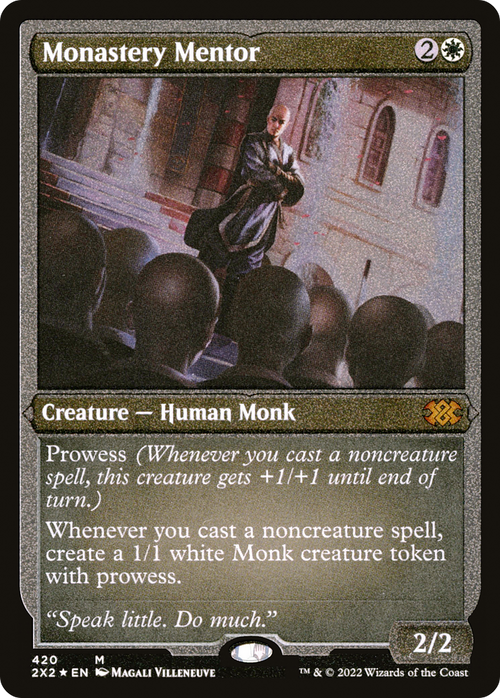 Monastery Mentor (Foil Etched) (2X2-420) - Double Masters 2022 Foil