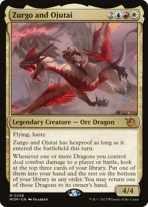 Zurgo and Ojutai (PPMOM-258) - March of the Machine Promos Foil