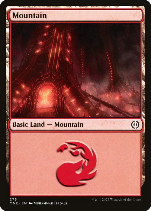 Mountain (275) (ONE-275) - Phyrexia: All Will Be One Foil