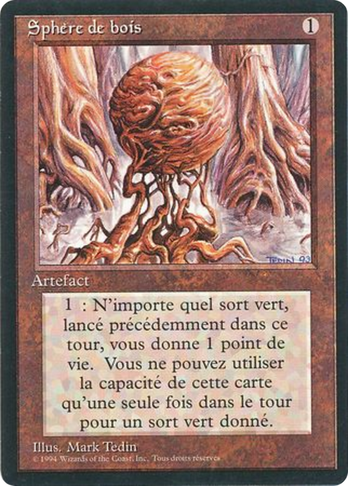 Wooden Sphere (FBB-) - Foreign Black Border