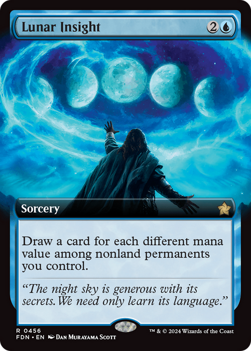 Lunar Insight (Extended Art) (FDN-456) - Foundations: (Extended Art) Foil