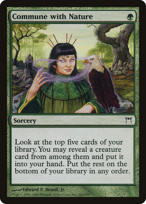Commune with Nature (CHK-204) - Champions of Kamigawa Foil