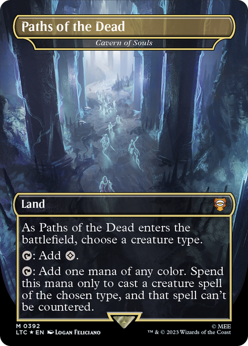 Paths of the Dead - Cavern of Souls (Surge Foil) (LTC-392) - Tales of Middle-earth Commander / Paths of the Dead (Borderless) Foil