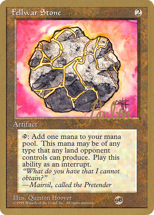 Fellwar Stone - 1996 Preston Poulter (4ED) (SB) (WCD-) - Pro Tour Collector Set