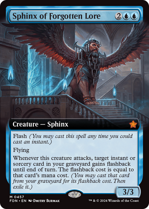 Sphinx of Forgotten Lore (Extended Art) (FDN-457) - Foundations: (Extended Art) Foil