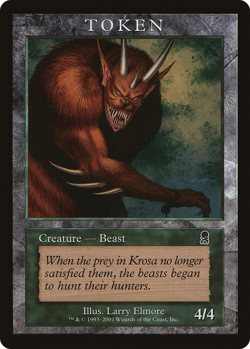 Beast Token (ODY) (MPRP-) - Magic Player Rewards 2001