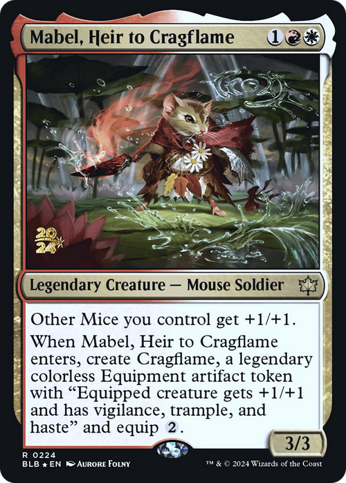 Mabel, Heir to Cragflame (PRE-224) - Bloomburrow Promos Foil