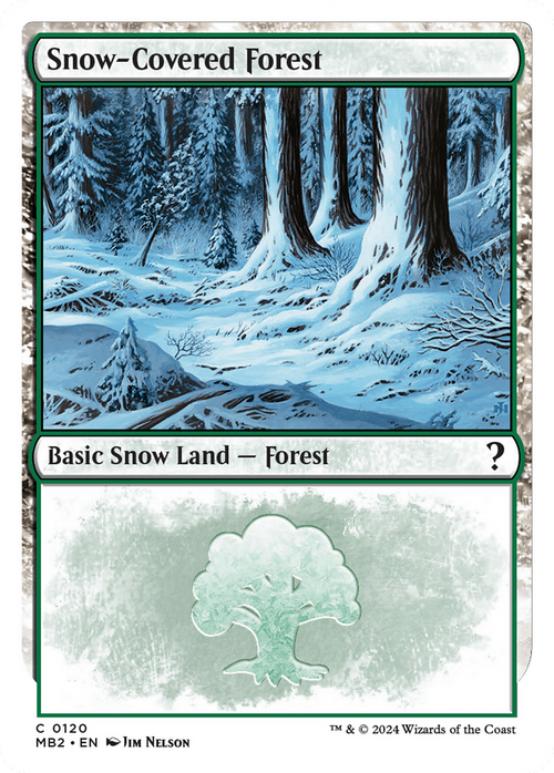 Snow-Covered Forest (White Border) (MB2-120) - Mystery Booster 2: (snow)