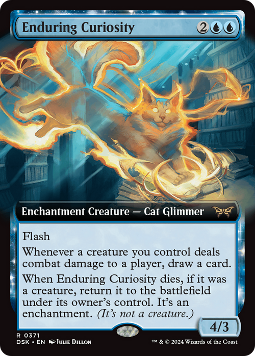 Enduring Curiosity (Extended Art) (DSK-371) - Duskmourn: House of Horror: (Extended Art, enchantment)