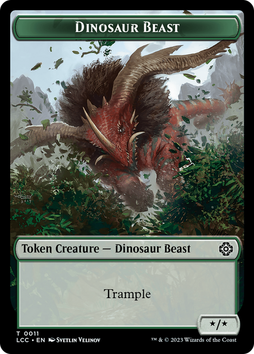 Dinosaur Beast (TLCC-011) - The Lost Caverns of Ixalan Commander Tokens Foil