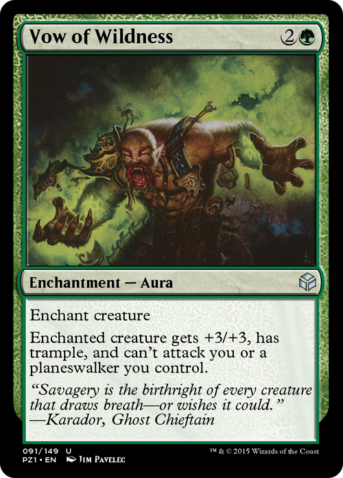 Vow of Wildness (PZ1-091) - Legendary Cube Prize Pack Foil