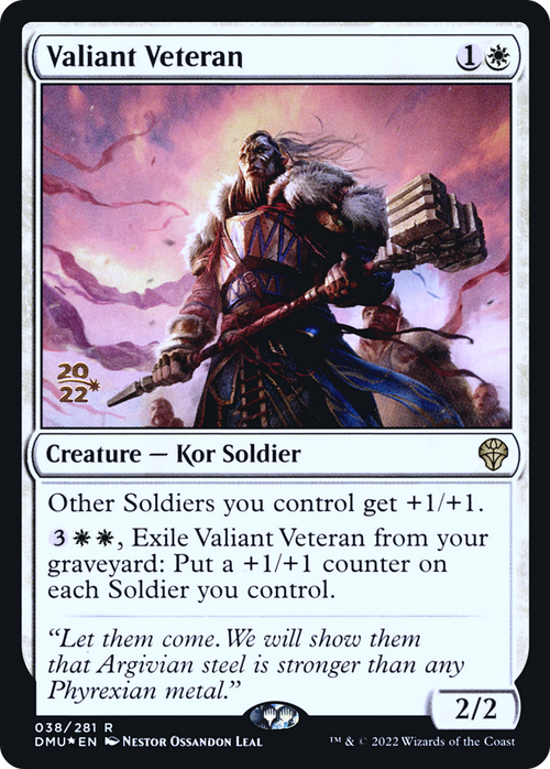 Valiant Veteran (PRE-038) - Dominaria United Promos Foil