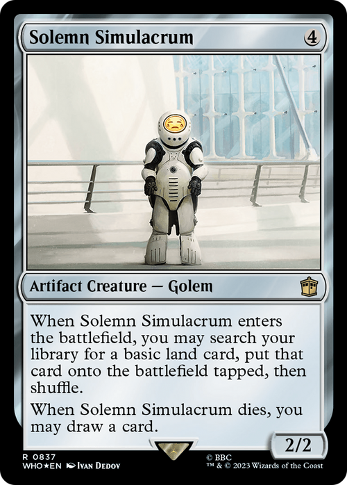 Solemn Simulacrum (Surge Foil) (WHO-837) - Doctor Who Foil