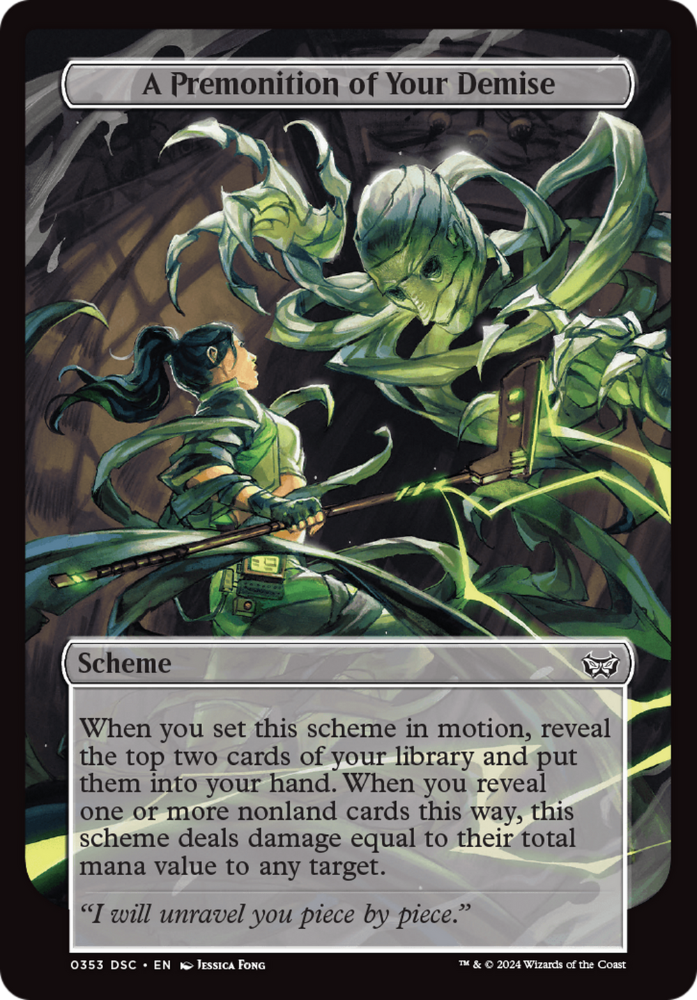 A Premonition of Your Demise (Full Art) (A:DSC-353) - Duskmourn: House of Horror Commander