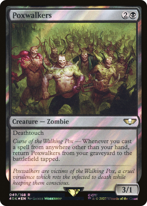 Poxwalkers (Surge Foil) (40K-049) - Warhammer 40,000 Commander Foil