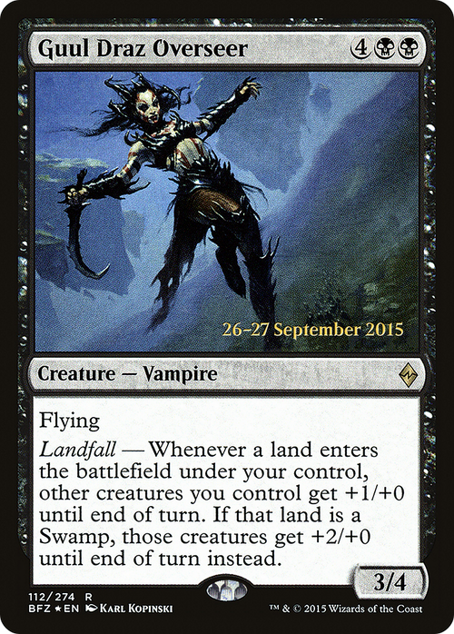 Guul Draz Overseer (PRE-112S) - Battle for Zendikar Promos Foil