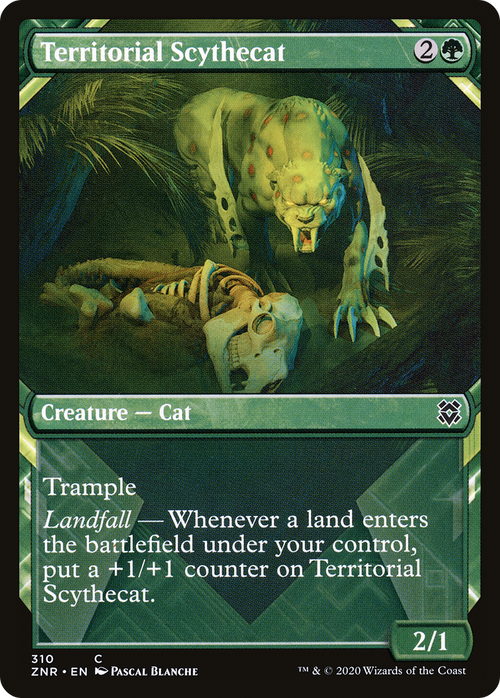 Territorial Scythecat (Showcase) (ZNR-310) - Zendikar Rising: (Showcase) Foil