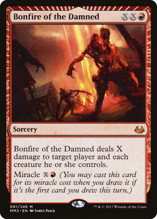 Bonfire of the Damned (MM3-091) - Modern Masters 2017: (miracle)