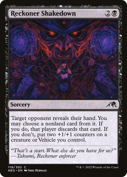 Reckoner Shakedown (NEO-119) - Kamigawa: Neon Dynasty Foil