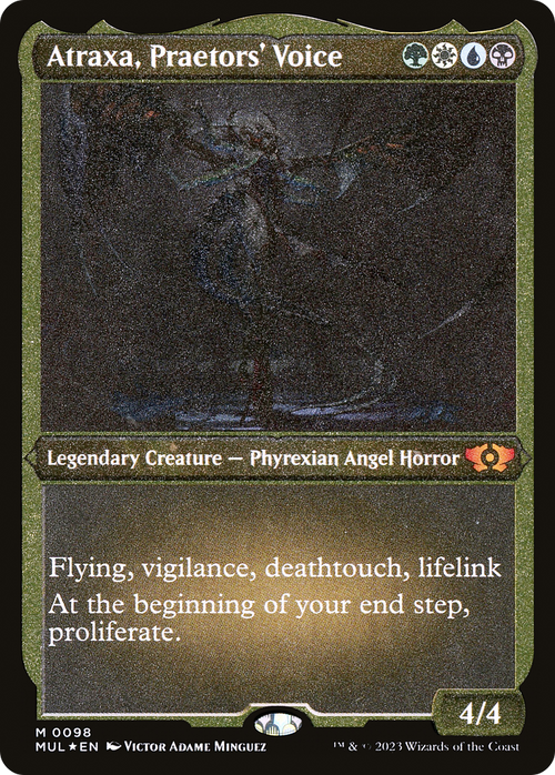 Atraxa, Praetors' Voice (Foil Etched) (MUL-098) - Multiverse Legends Foil