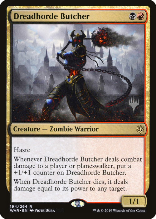 Dreadhorde Butcher (PPELD-194P) - War of the Spark Promos