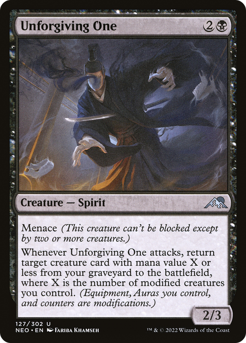 Unforgiving One (NEO-127) - Kamigawa: Neon Dynasty Foil