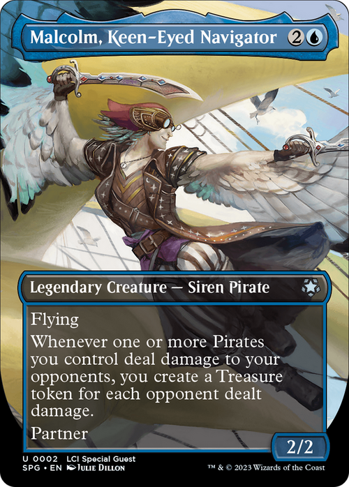 Malcolm, Keen-Eyed Navigator (Borderless) (SPG-002) - Special Guests Foil