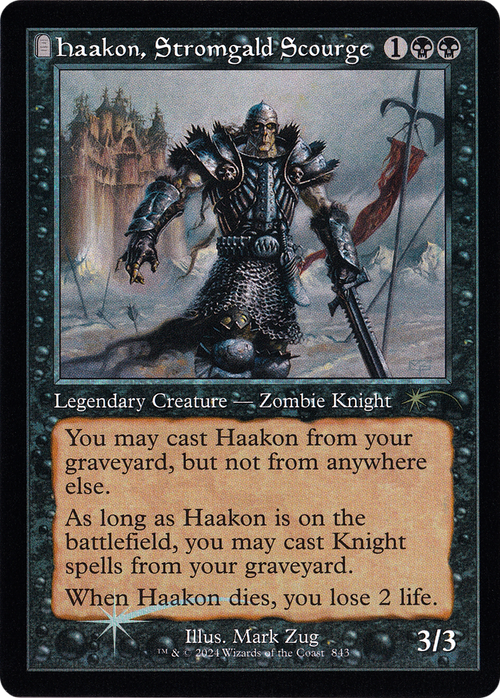 Haakon, Stromgald Scourge (Retro Frame) (SLD-843) - Secret Lair Drop: (tombstone) Foil