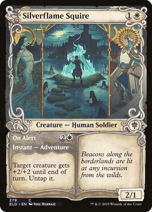 Silverflame Squire (Showcase) (ELD-279) - Throne of Eldraine: (Showcase)