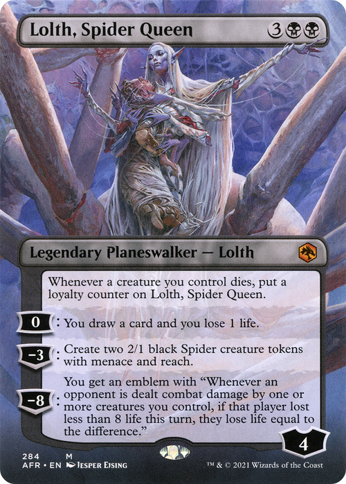 Lolth, Spider Queen (Borderless) (AFR-284) - Adventures in the Forgotten Realms (Borderless) Foil